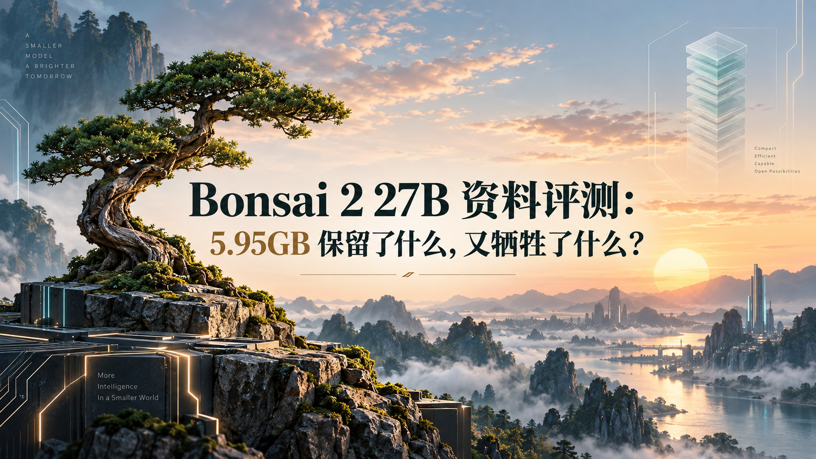 Bonsai 2 27B 资料评测：5.95GB 保留了什么，又牺牲了什么？封面