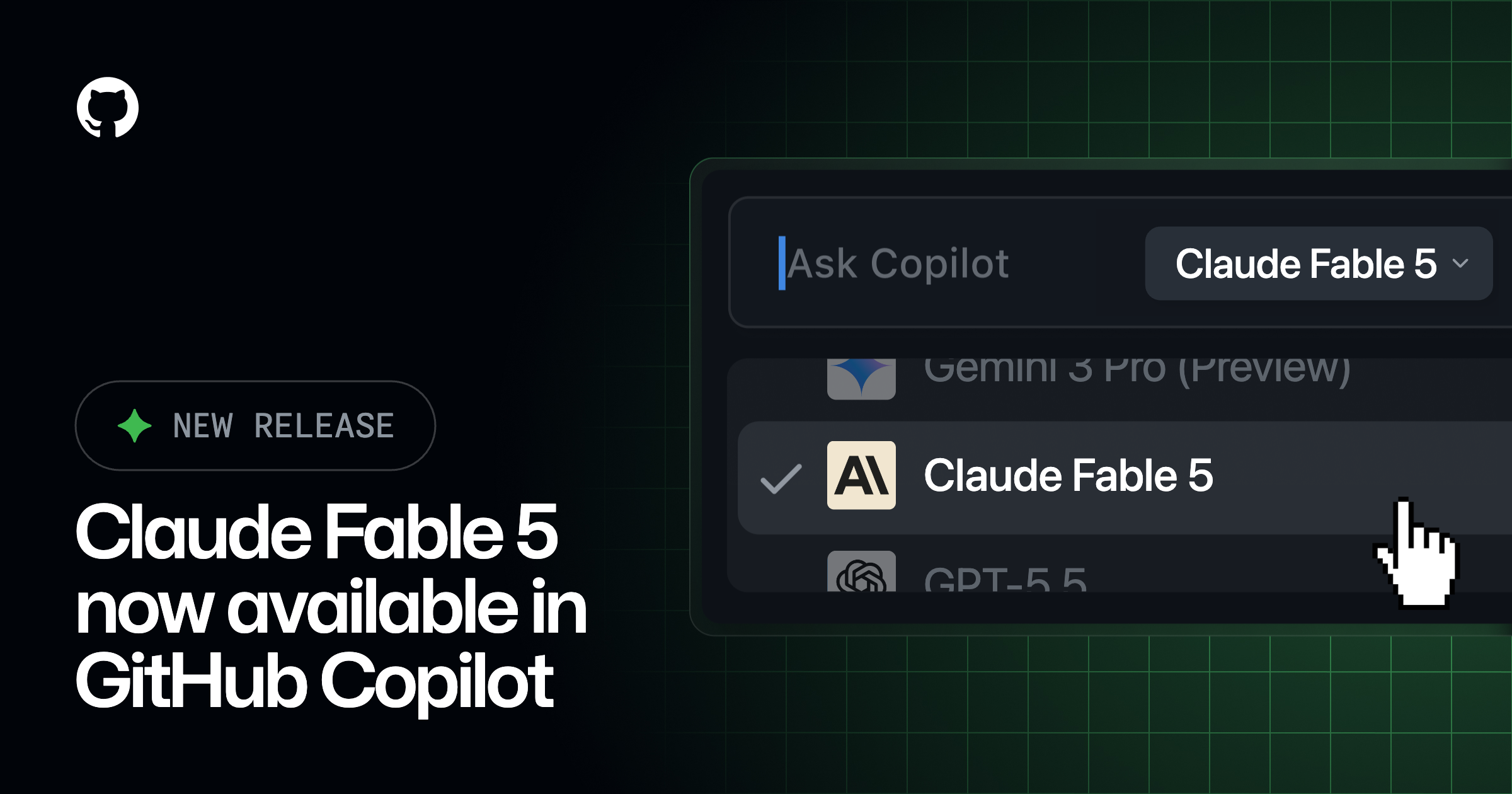 Claude Fable 5 接入 GitHub Copilot，第三方前沿模型继续进入主流开发平台封面