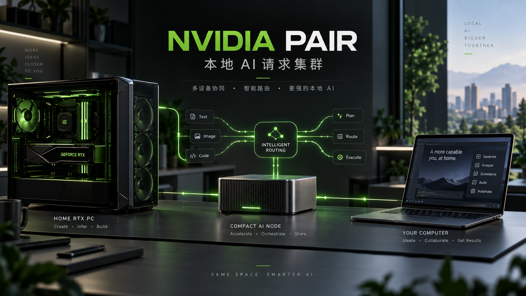 NVIDIA PAIR：把家里的 RTX、DGX Spark 和 Mac 变成本地 AI 请求集群，但它不是“显存池化”封面